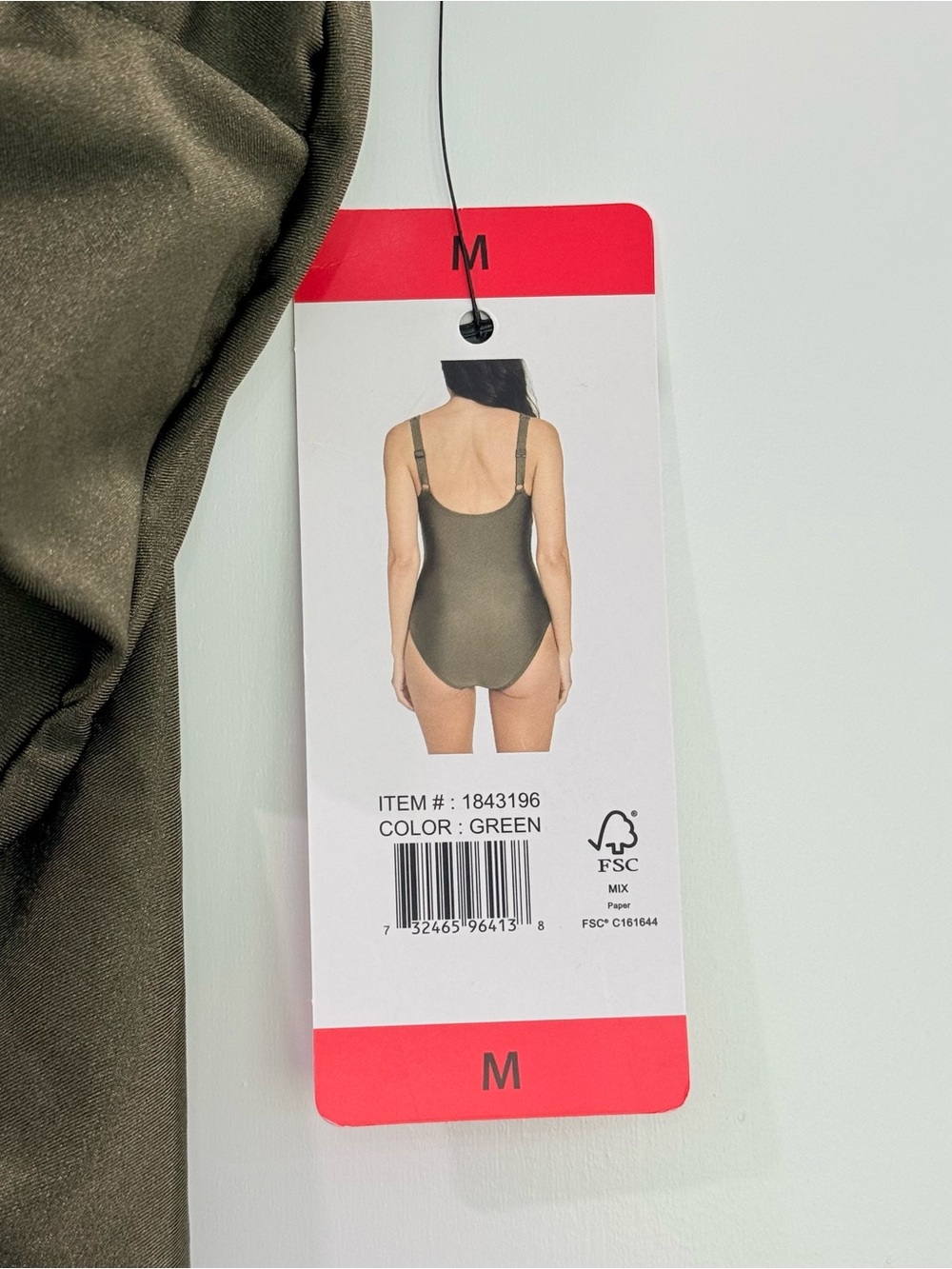 DKNY WOMENS Olive Green Twist-Front One-Piece Swimsuit medium NWT - Picture 16 of 16